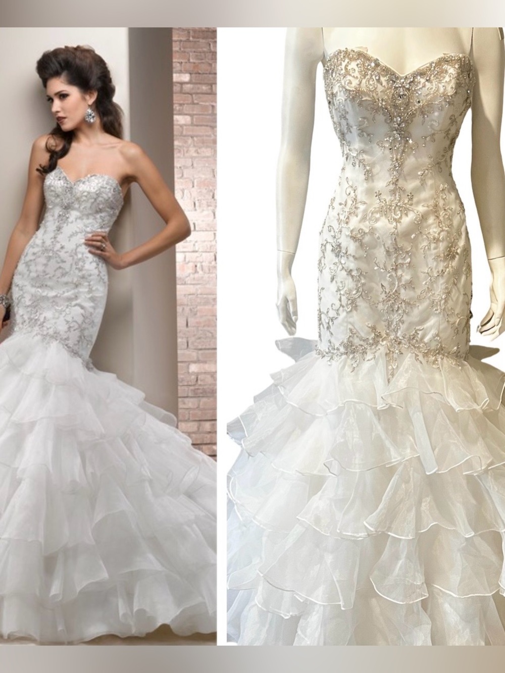 Maggie Sottero Couture Beaded Mermaid Corset Wedding Dress